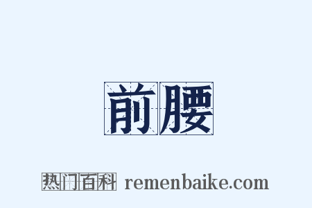 前腰是什么意思的图片